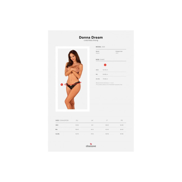Donna Dream string ouvert - Noir